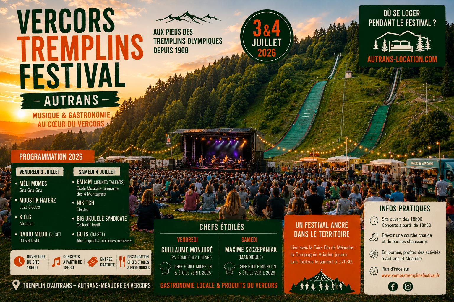 Vercors Tremplins Festival Autrans 2026 : programme, artistes et infos pratiques