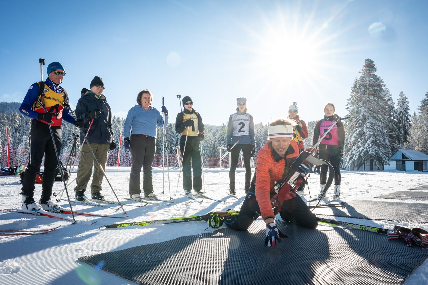 Initiation biathlon à Autrans : en hiver comme en été