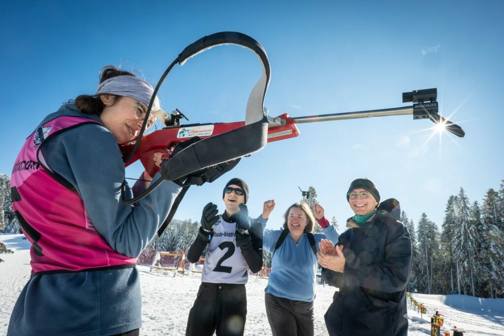 Initiation biathlon à Autrans : en hiver comme en été