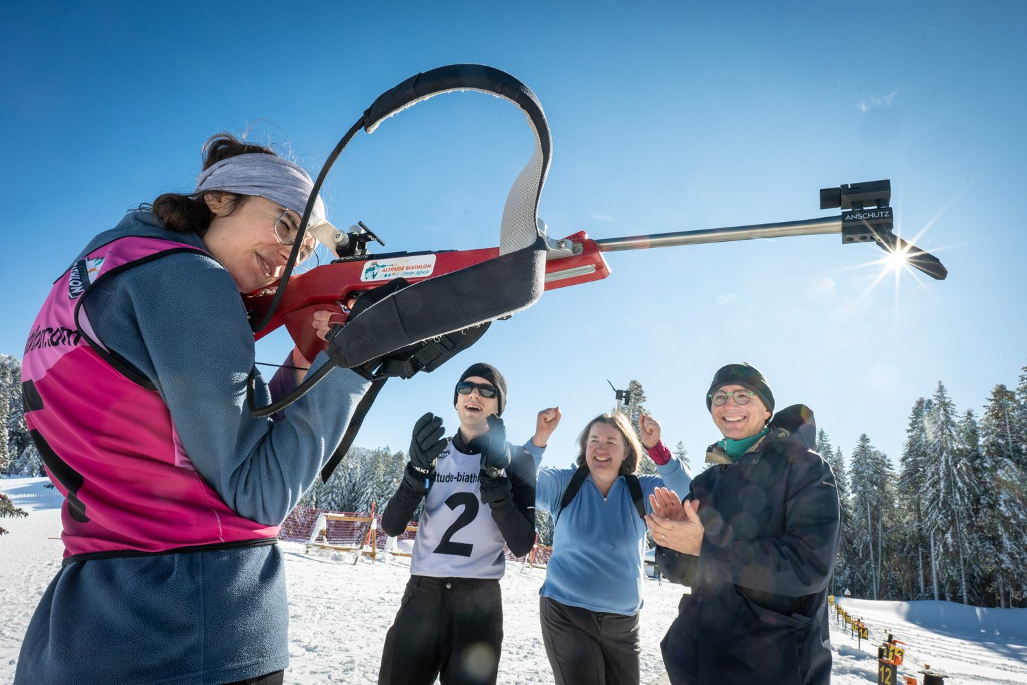 Initiation biathlon à Autrans : en hiver comme en été