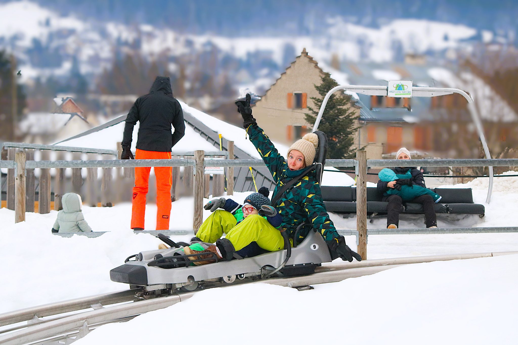 Speed Luge Vercors : la luge sur rails d'Autrans en hiver